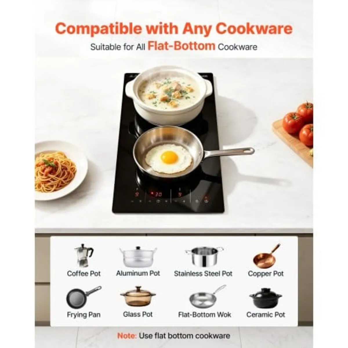 Electric Cooktop 30cm 2 Burners Portable Stove Top - Image 4