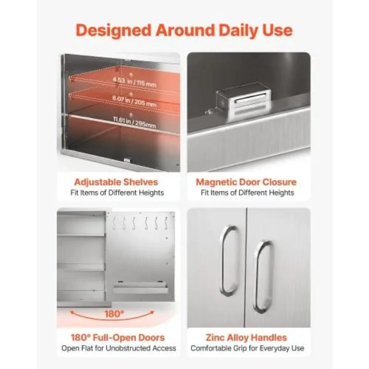 Outdoor Kitchen Cabinet, 52 x 52 x 76 cm (WxHxD), - Image 4