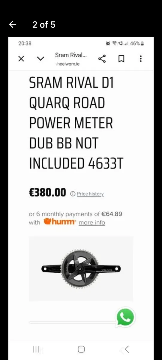 Sram Rival Power Meter Crankset - Image 4