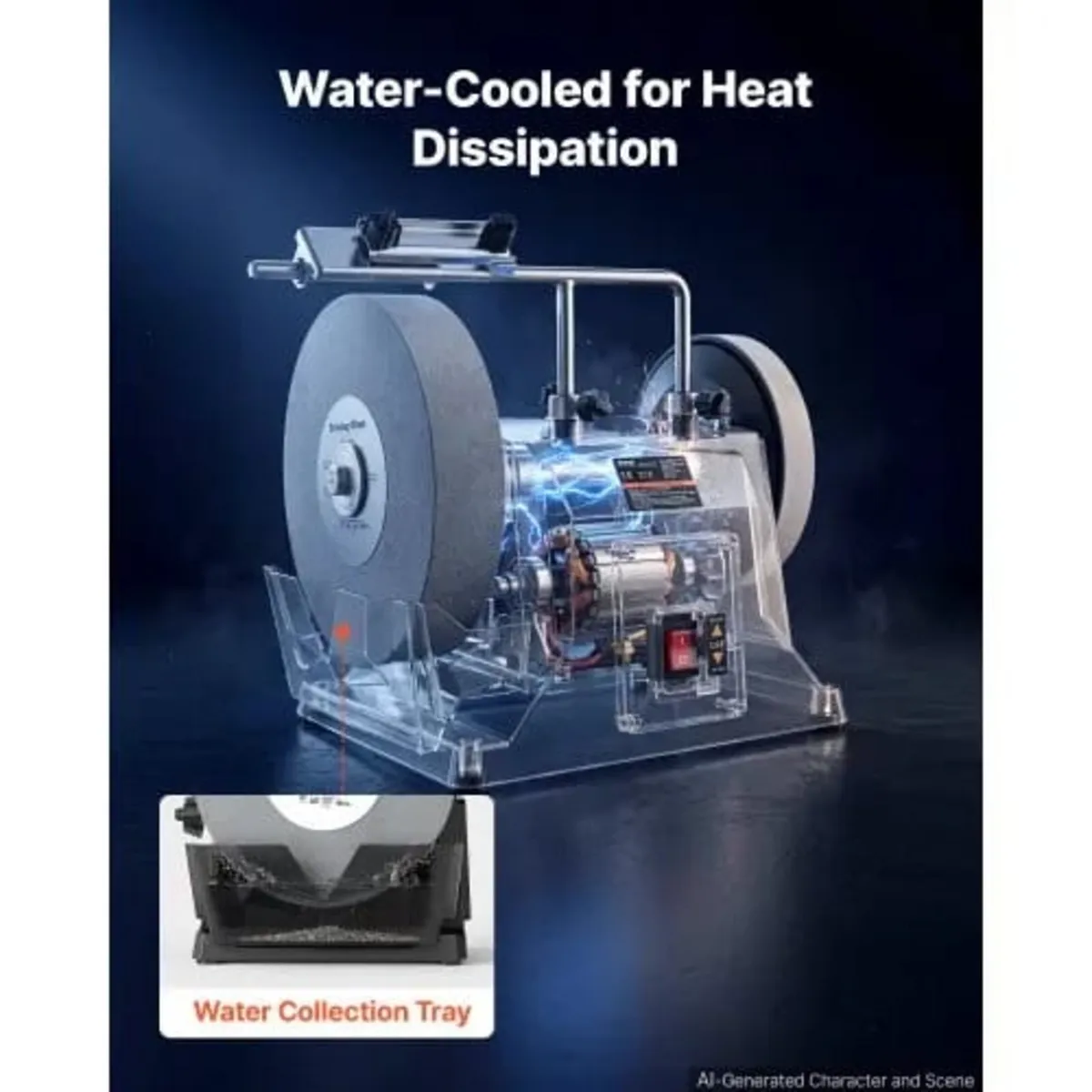 Water-Cooled Grinding Machine, 200W 120RPM Knife S - Image 2