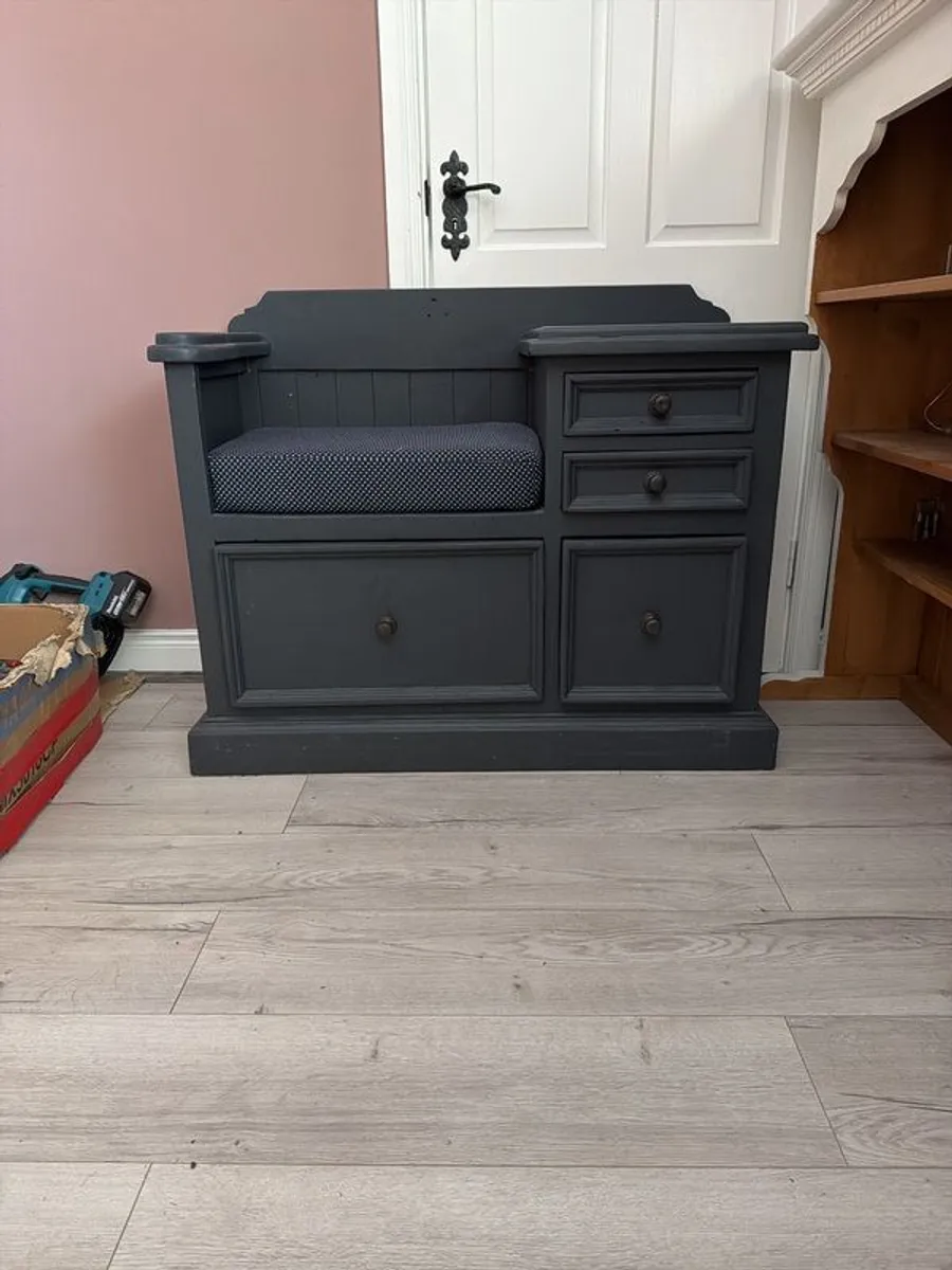 Hall Table/ Seat newly refurbished - Image 1