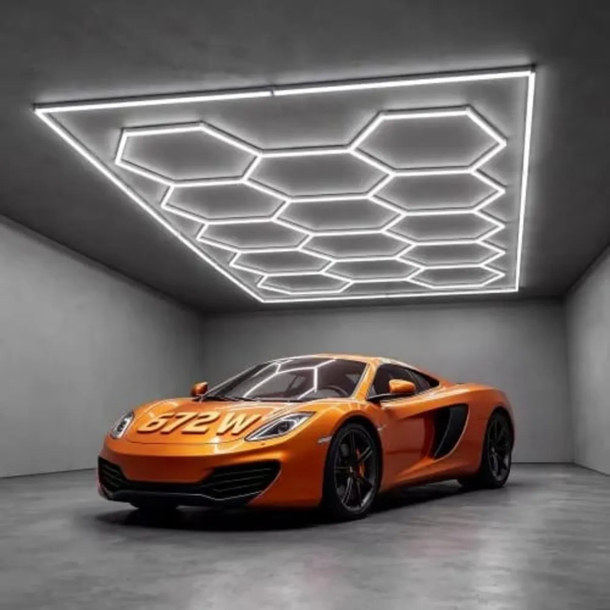 Hexagon Garage Lights 672W 80640LM 6500K 14 Grid S - Image 1