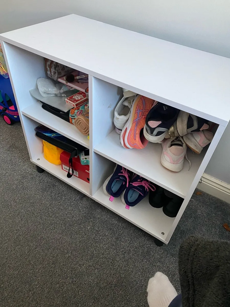 White Mid Sleeper Cabin Bed with Desk and Storage - Image 3