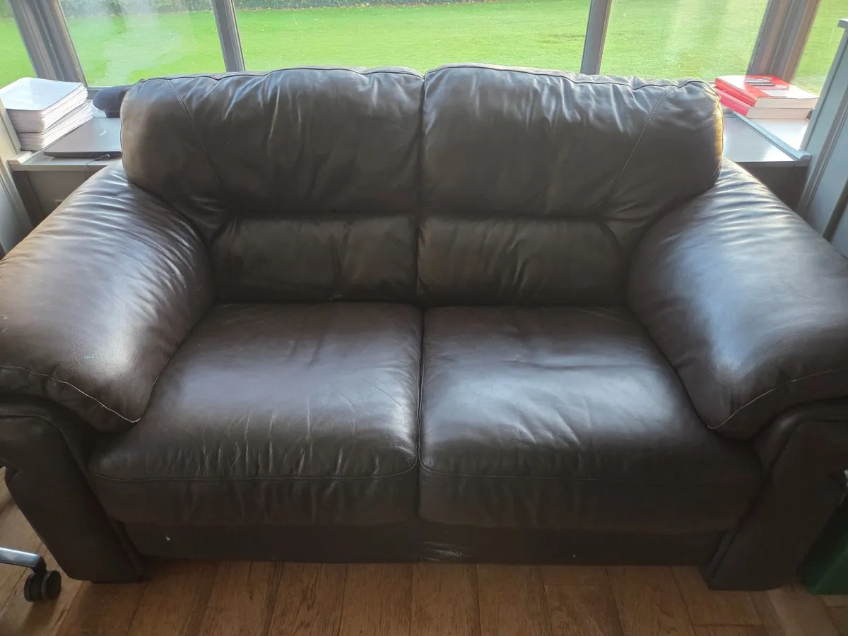 2 & 3 seater Leather couches - Image 1