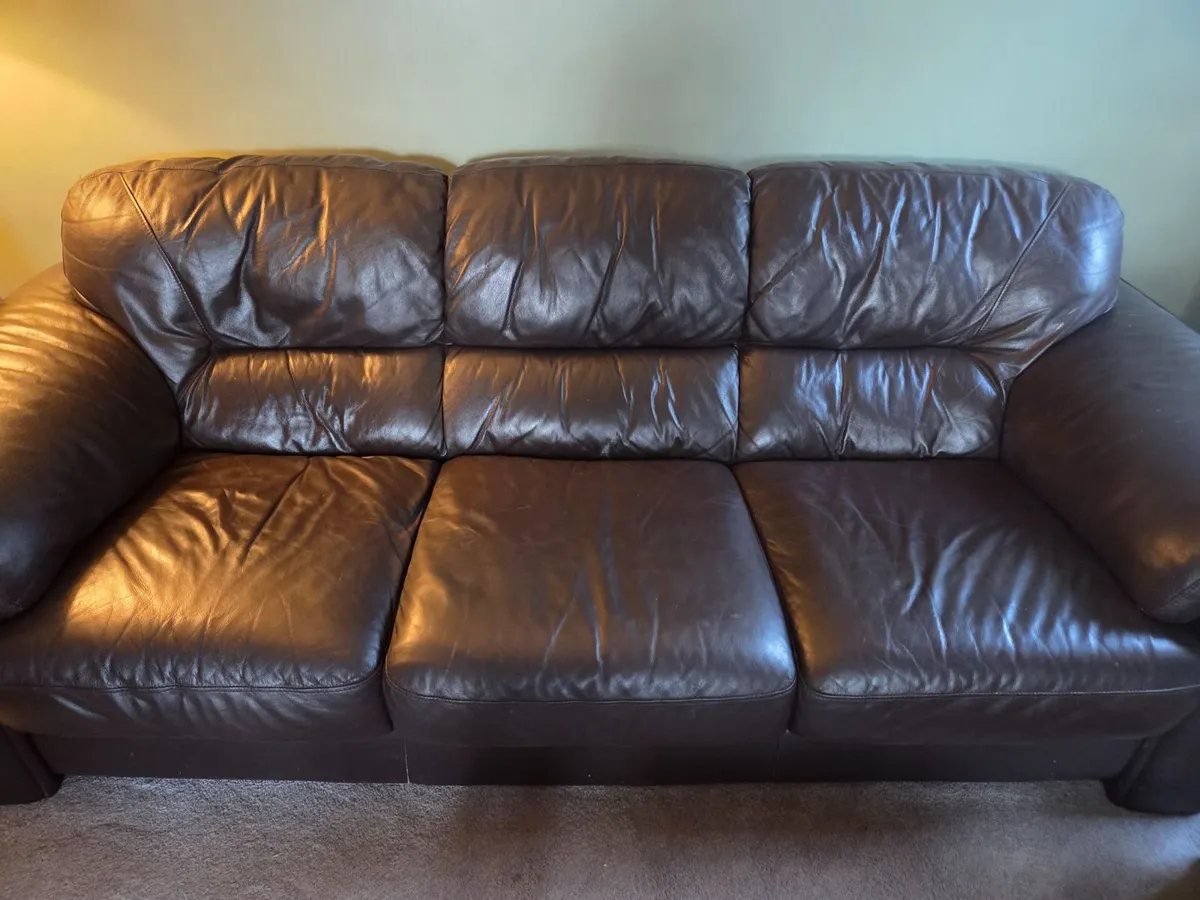 2 & 3 seater Leather couches - Image 3