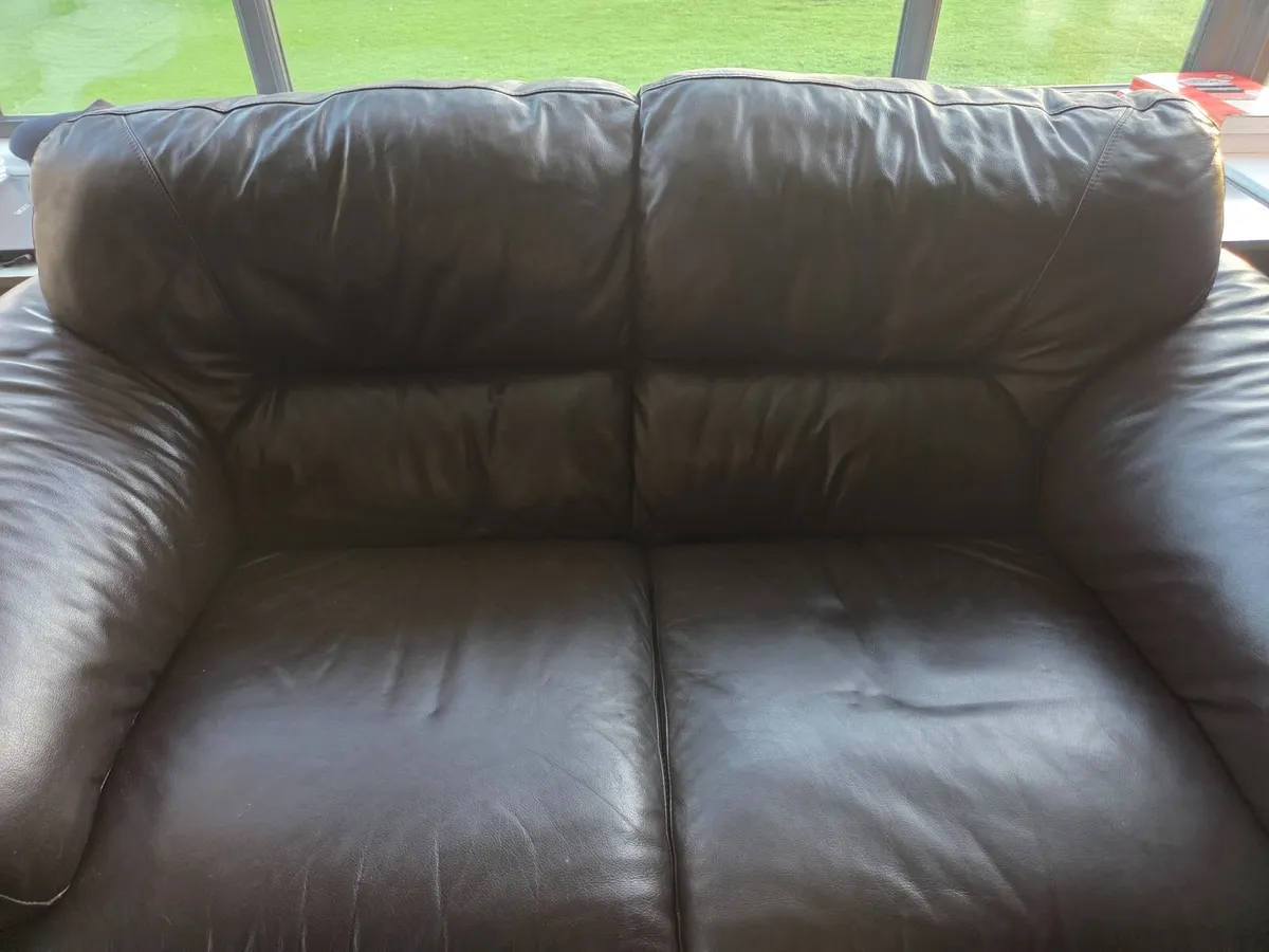 2 & 3 seater Leather couches - Image 4