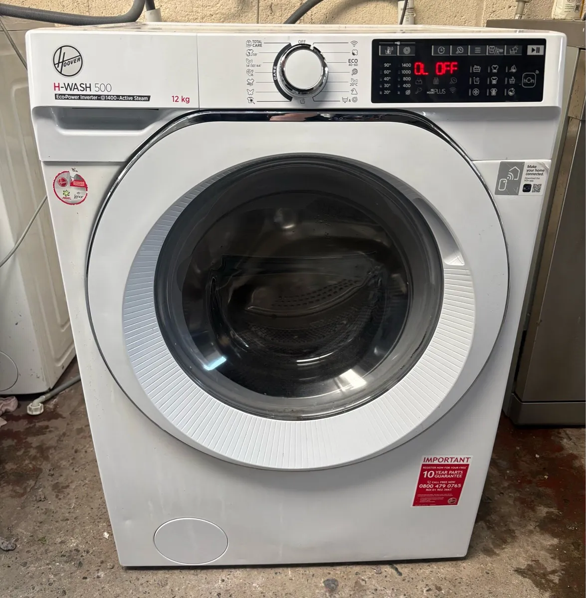 Hoover Washing Machine - Large 12KG Drum - Image 1