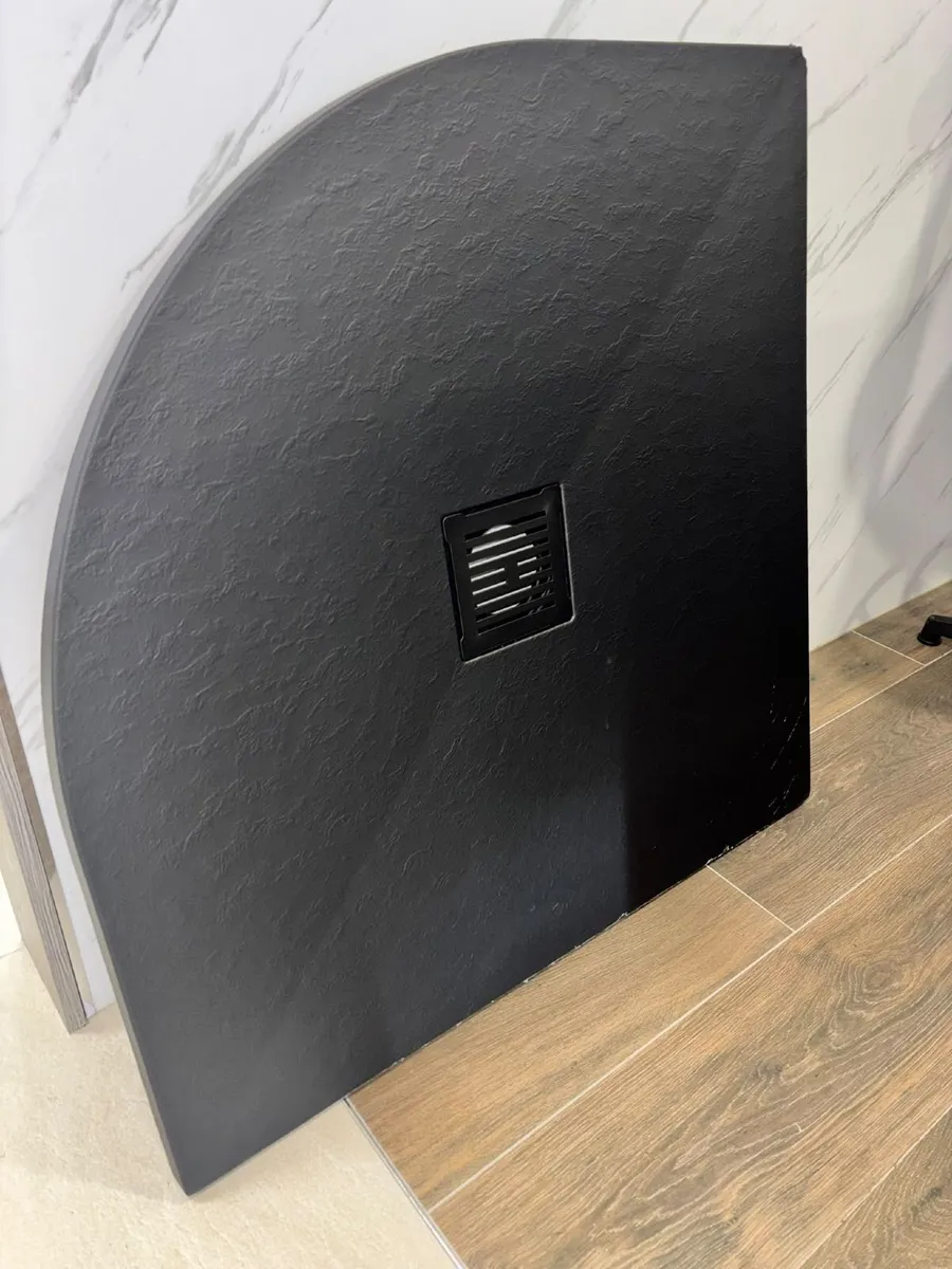 Slate-Effect Black 900mm Quadrant Tray Ex Display - Image 2