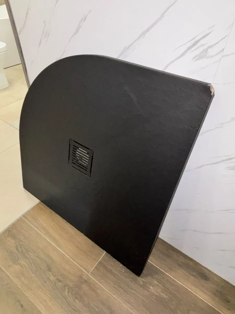 Slate-Effect Black 900mm Quadrant Tray Ex Display - Image 3