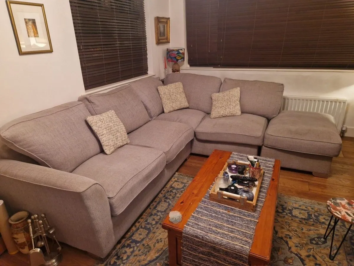 Grey L Shaped Couch - Image 1