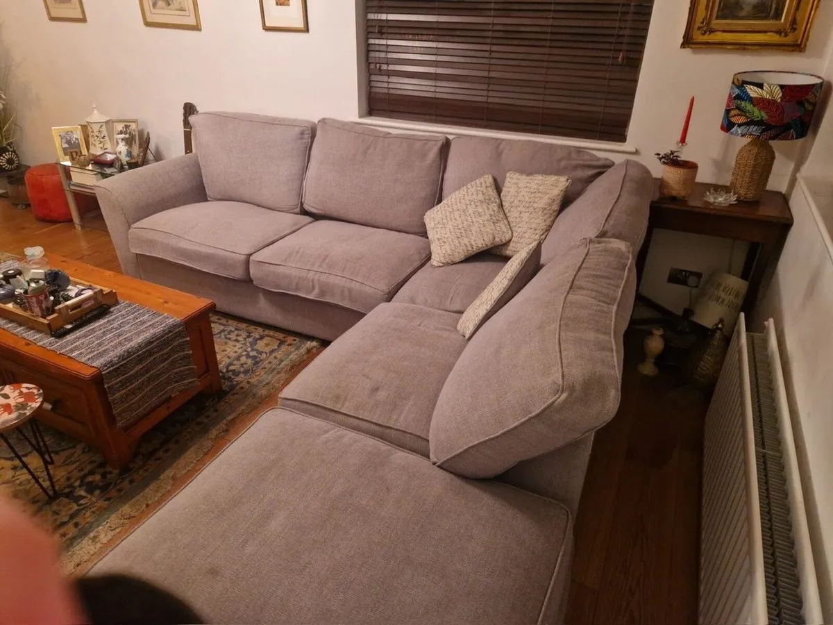 Grey L Shaped Couch - Image 2