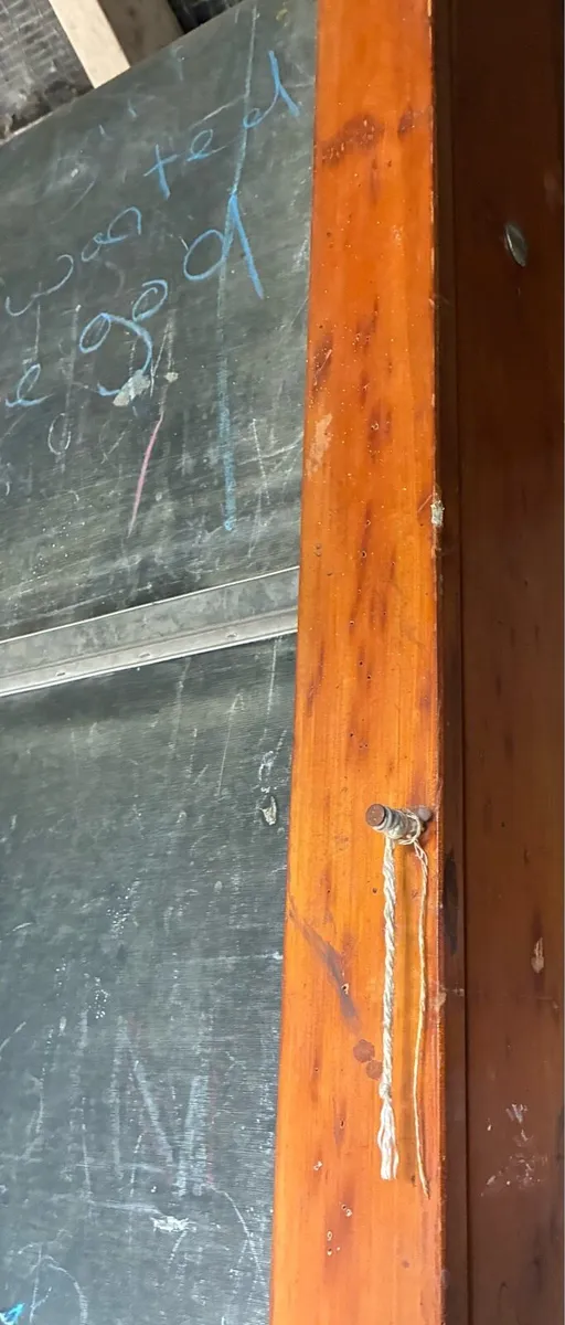 Antique Old School Blackboard, Large, Wooden. - Image 3