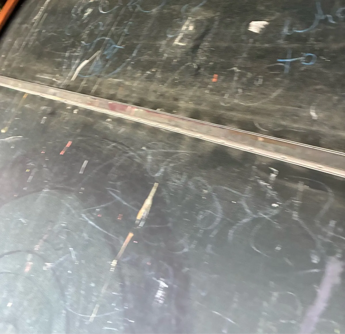 Antique Old School Blackboard, Large, Wooden. - Image 2