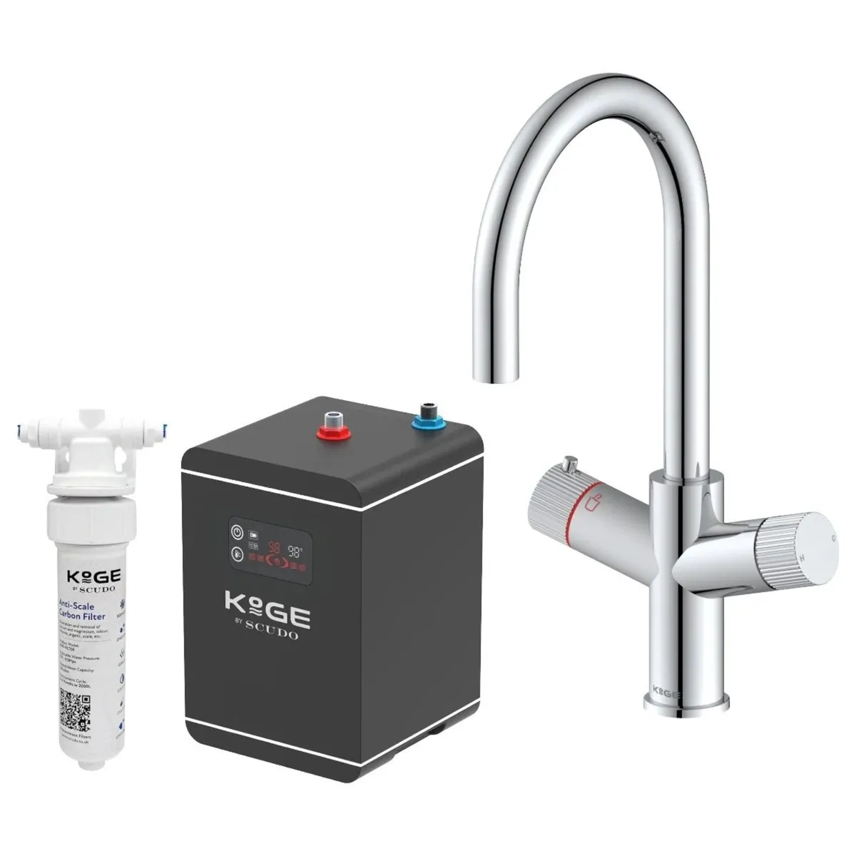 Bathshack Instant Hot Water Kitchen Tap - Chrome