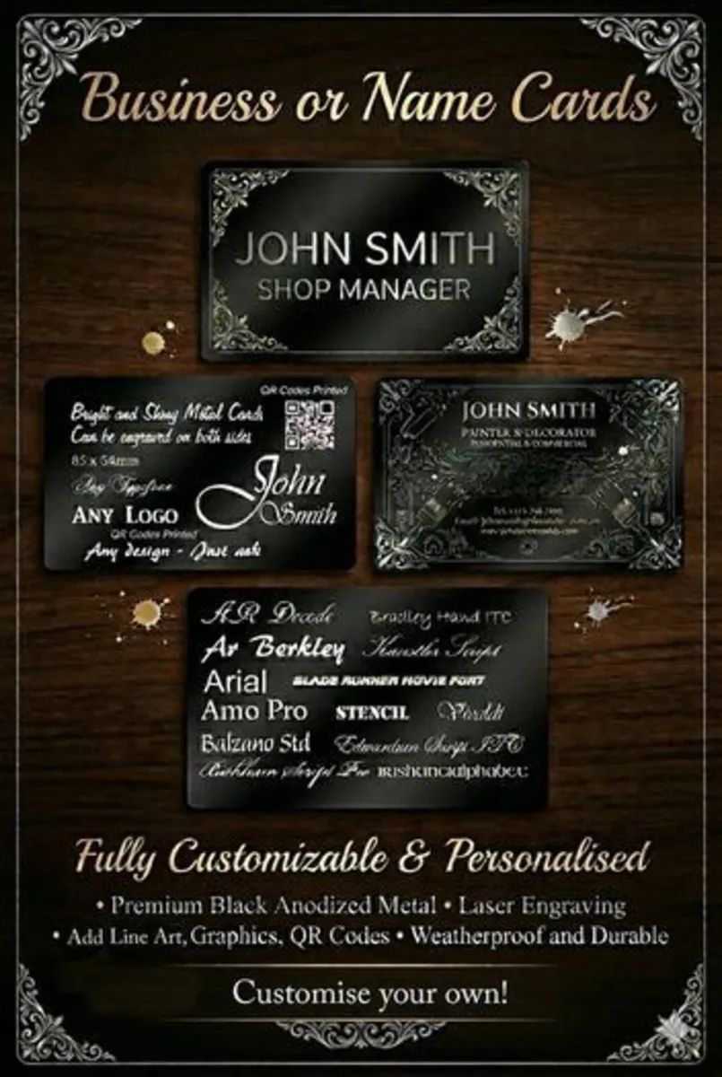 Quality Engraved Business Cards - Image 1
