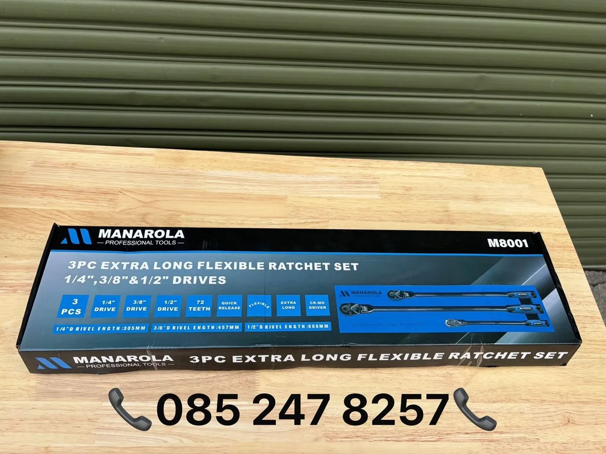 Brand New Manarola 3Pc Flexible Ratchet Set - Image 3