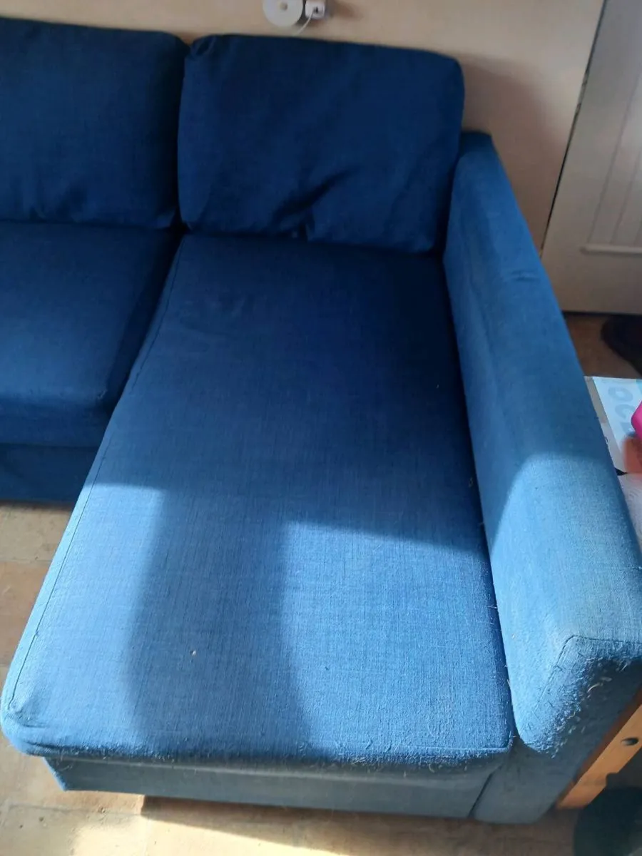 Blue Corner Couch/Sleeping Function - Image 2