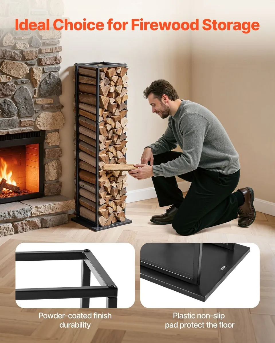 Indoor Firewood Rack, 45kg Capacity - Image 4