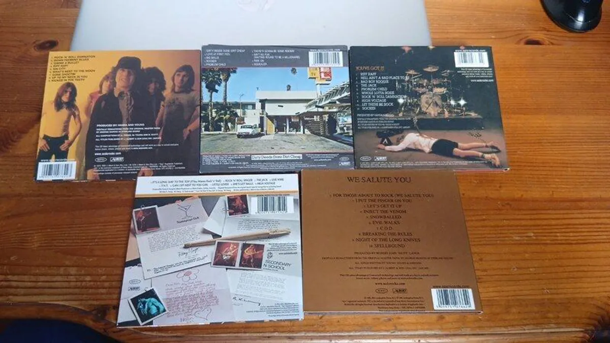 ACDC 5 CD Albums  Epic Remasters Collection  Excellent Condition - Image 2