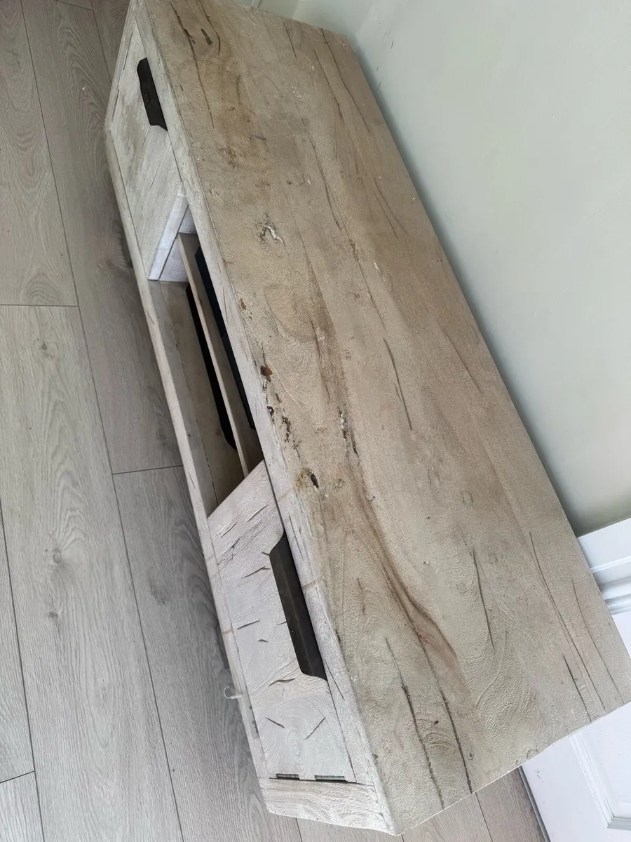 Large Solid Wood TV / Media Unit – 138cm - Image 2
