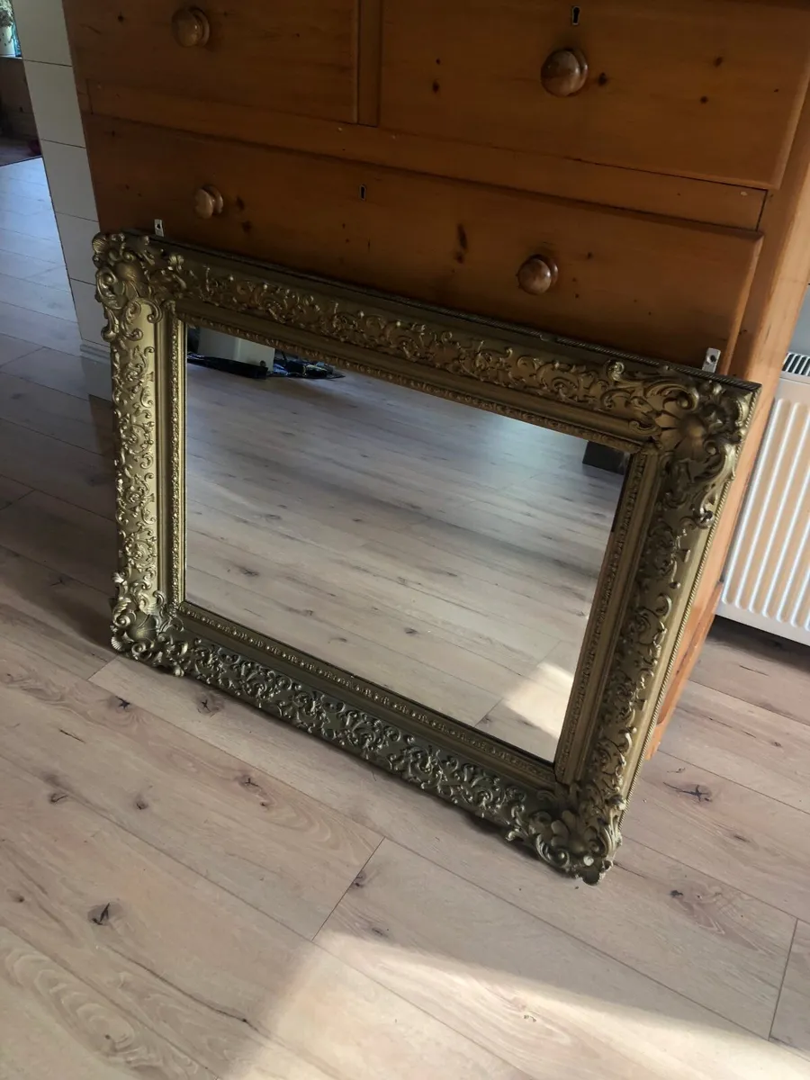 Large Gold Ornate Wall Mirror 97 x 76cm - Image 2