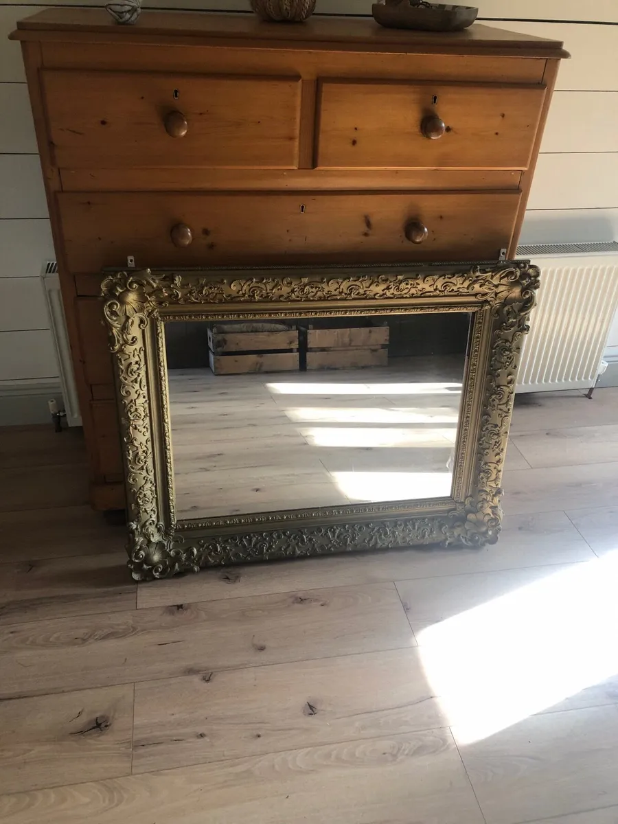 Large Gold Ornate Wall Mirror 97 x 76cm - Image 3