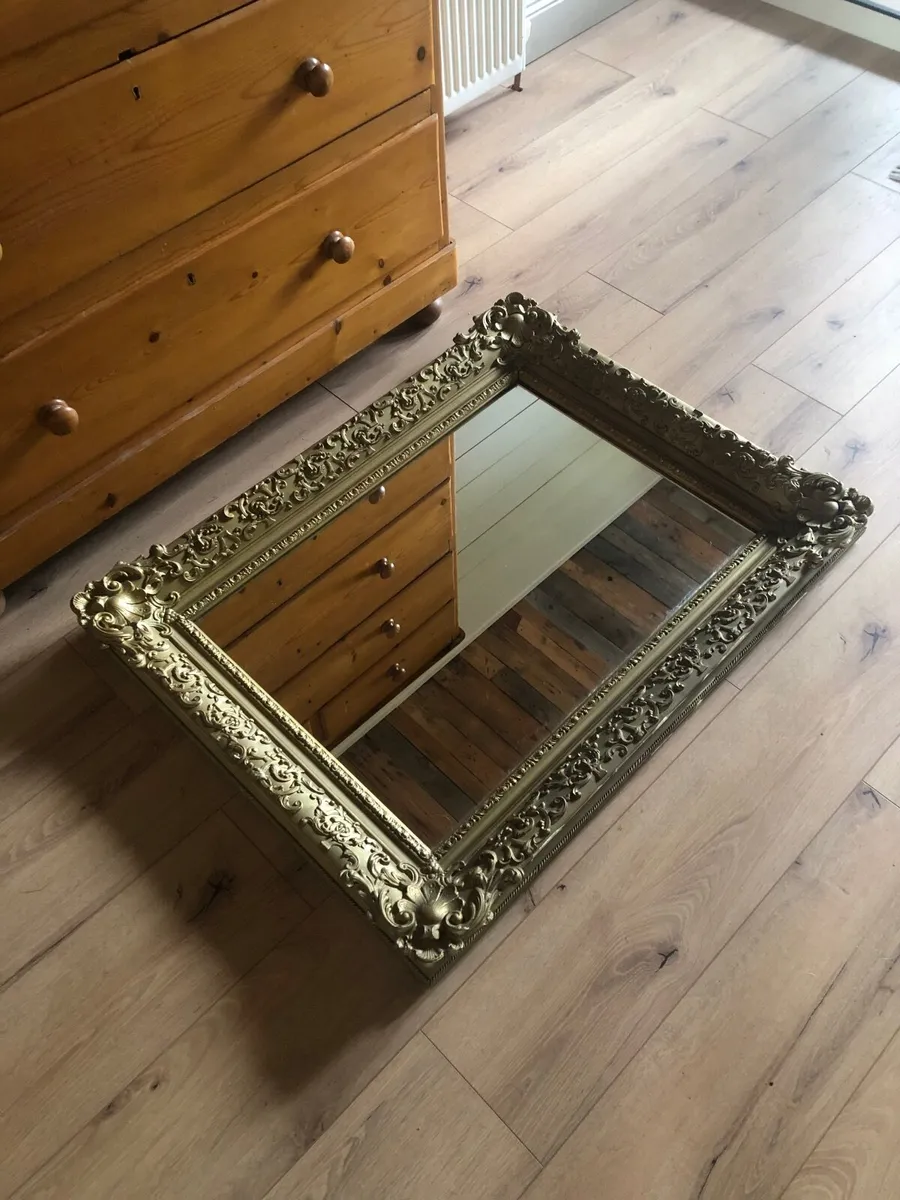 Large Gold Ornate Wall Mirror 97 x 76cm - Image 1