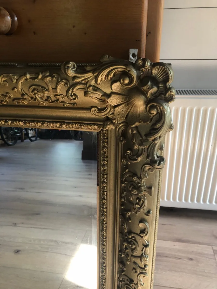Large Gold Ornate Wall Mirror 97 x 76cm - Image 4