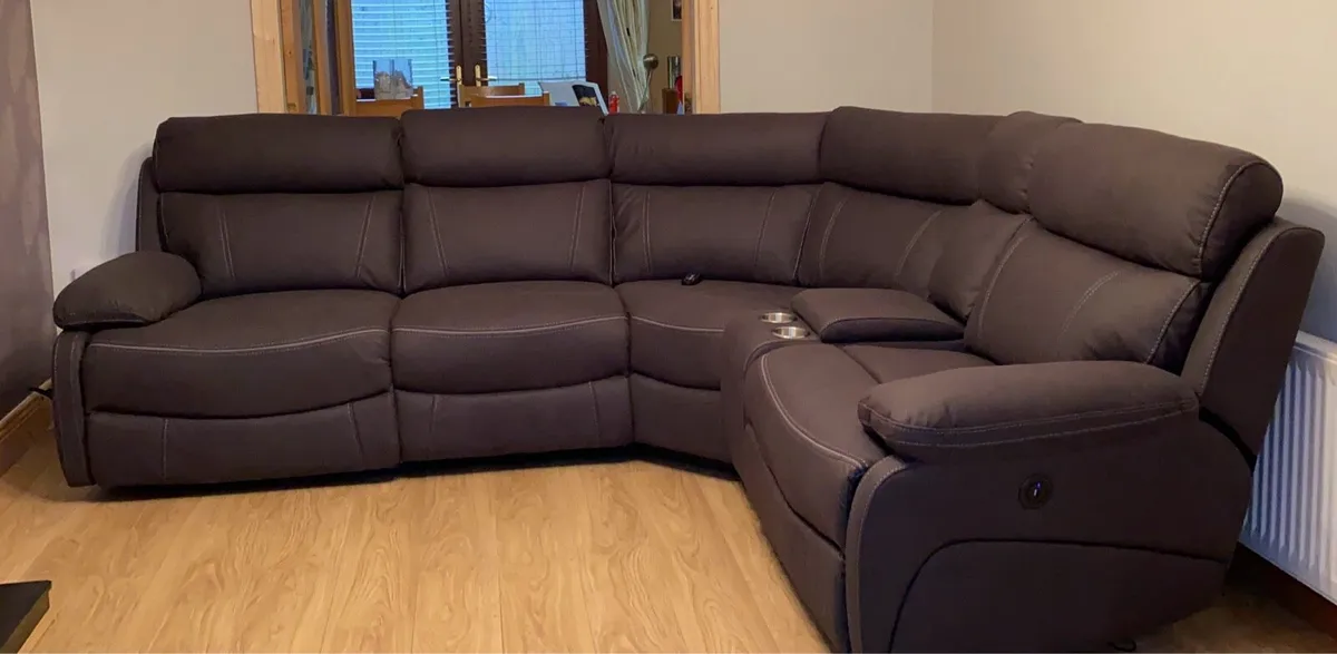 Large grey corner couch - Image 1