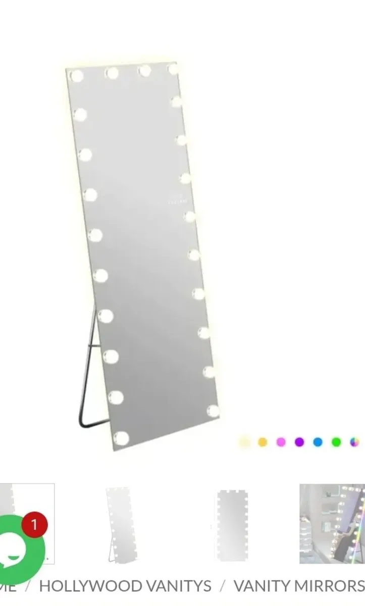 VANITII Hollywood Vanity Mirror – Full Length Vani - Image 1