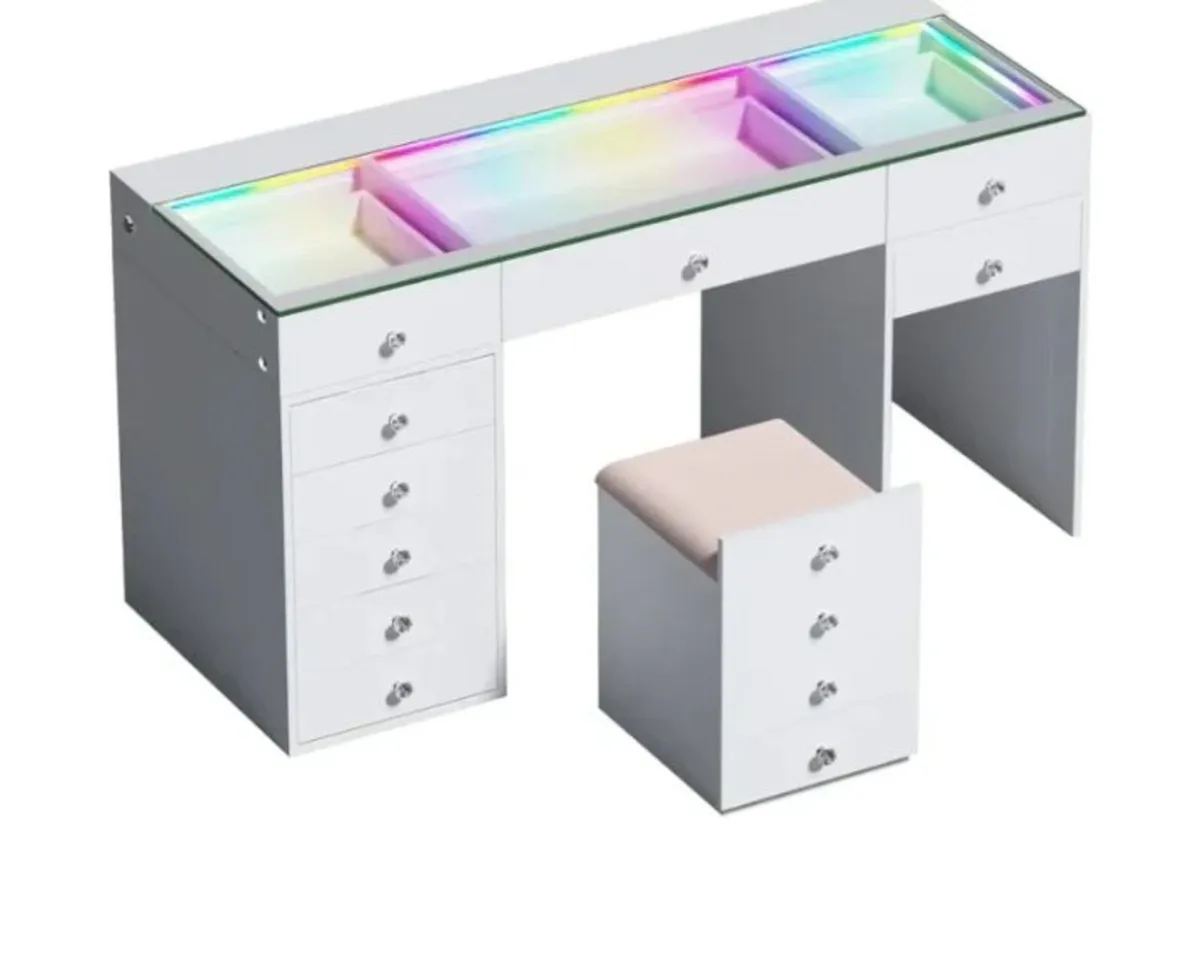 VANITII Eva Vanity Set-12 Storage Drawers with A H - Image 1