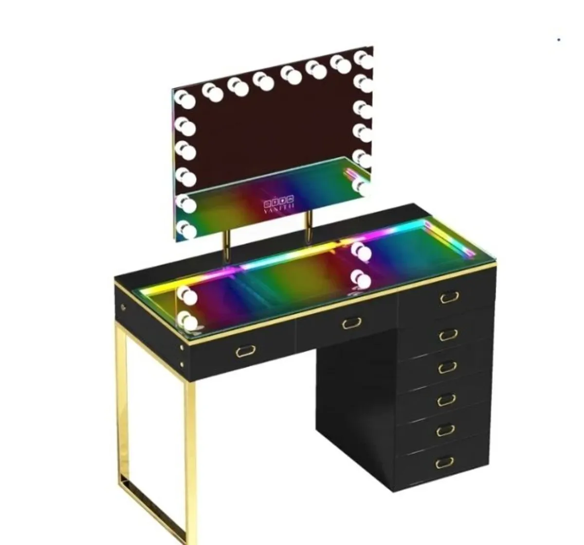 VANITII Chelsea Vanity Set with Hollywood Music Mi - Image 1