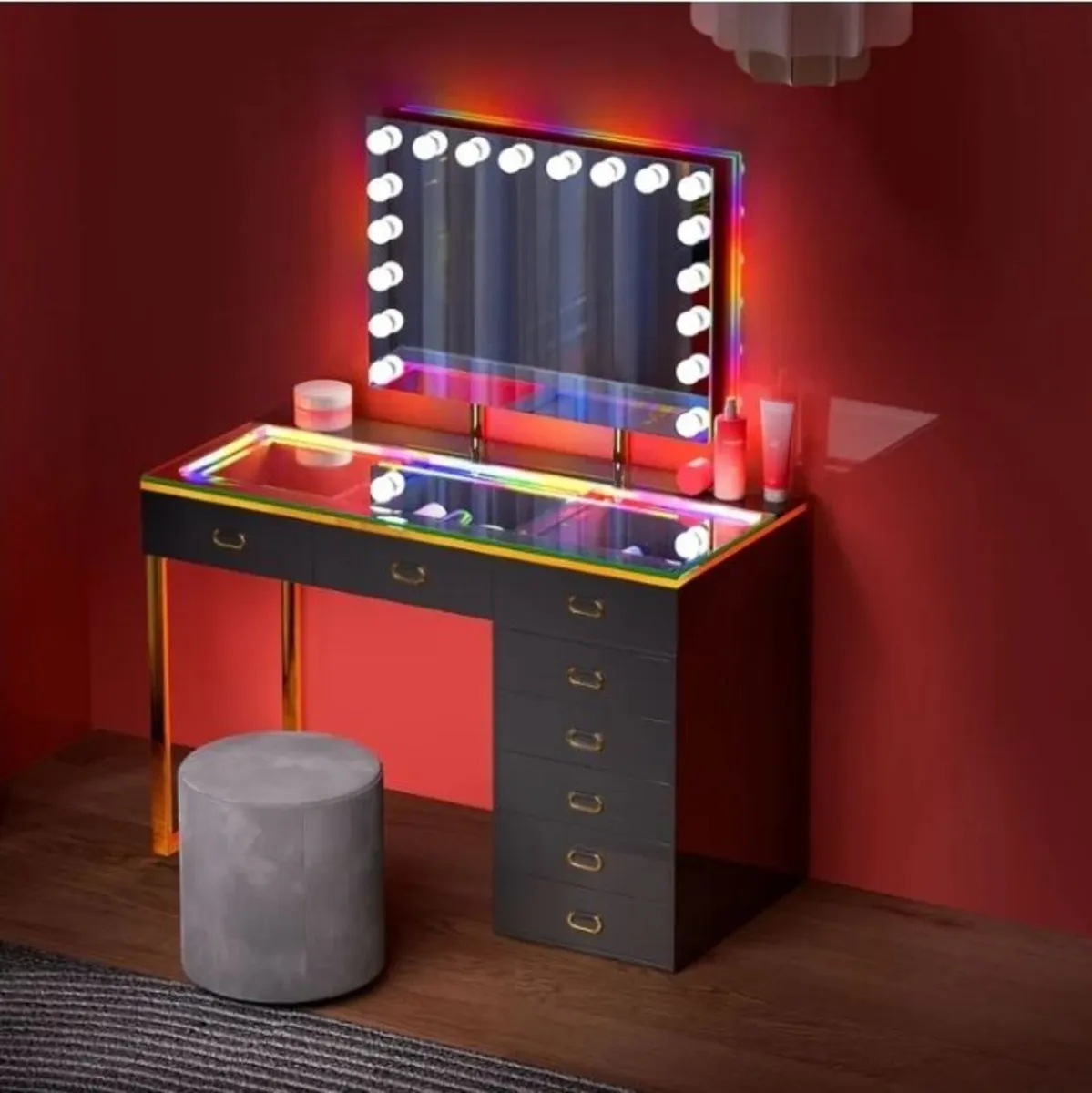 VANITII Chelsea Vanity Set with Hollywood Music Mi - Image 2