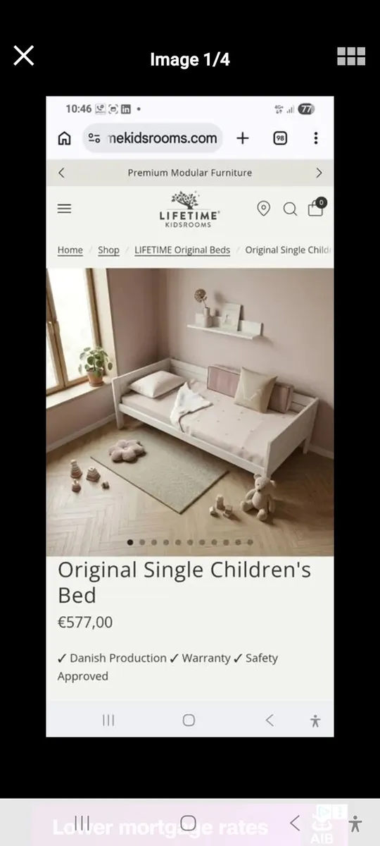 Single wooden bed - Image 2