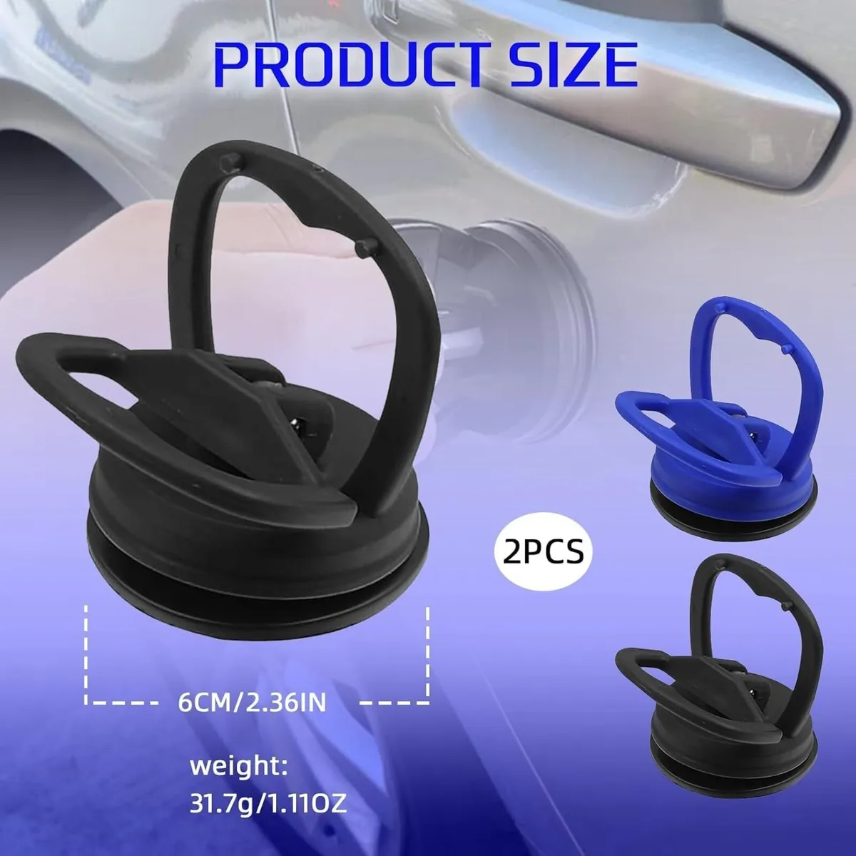 Suction Cup Car Dent Repair Puller 2-Piece Kit - Image 1