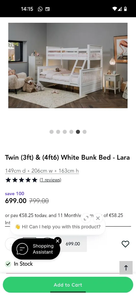 Wooden Bunk bed - Image 2