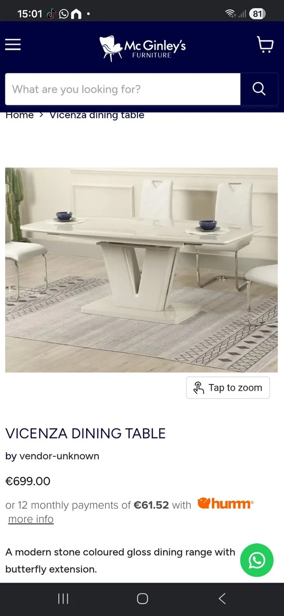 Vicenza extendable Kitchen Table - Image 4