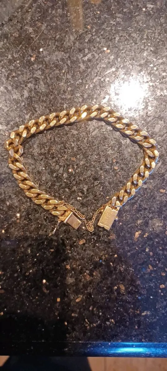 Gold mens bracelet. - Image 4