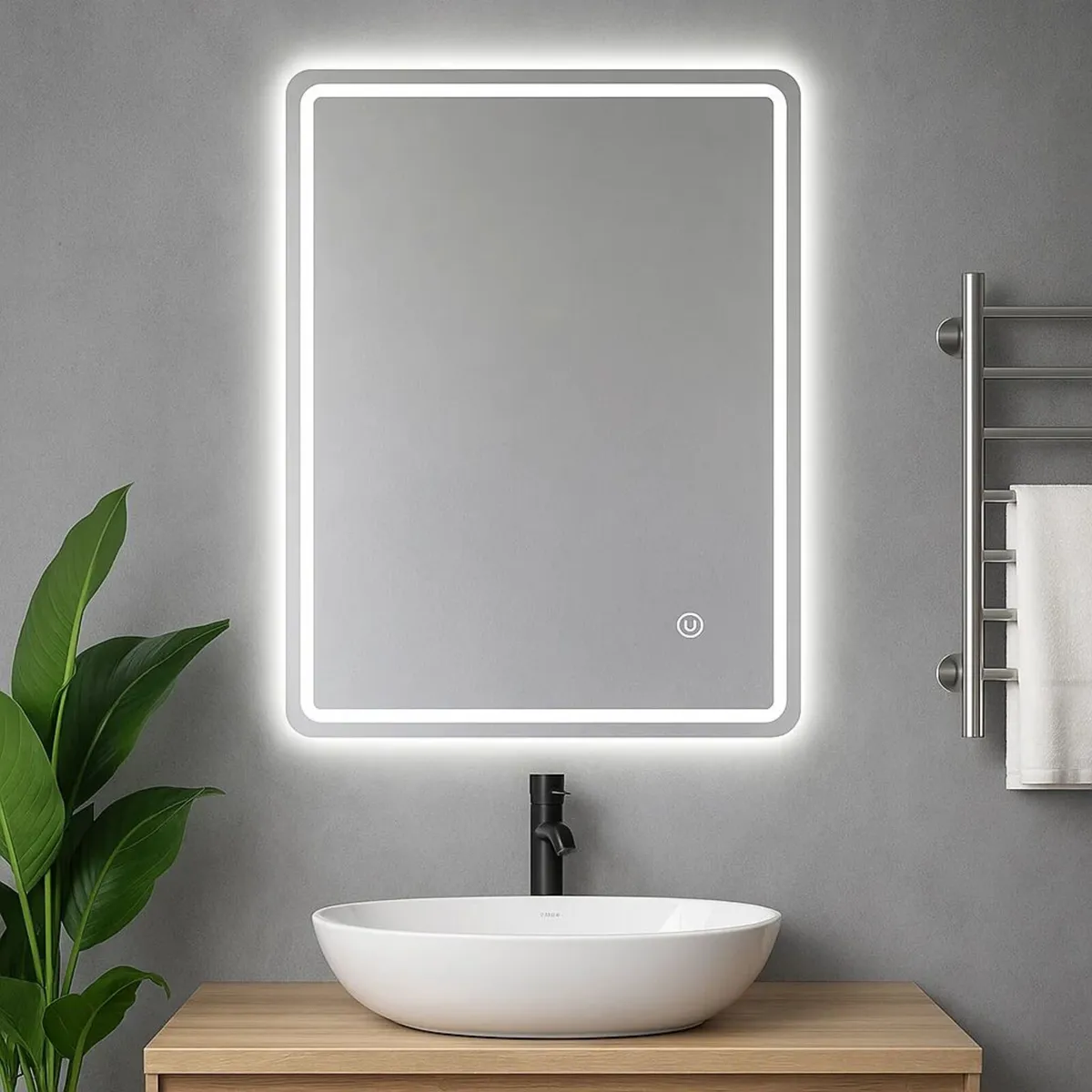 Bathshack Bluetooth LED Bathroom Mirror 500x700mm