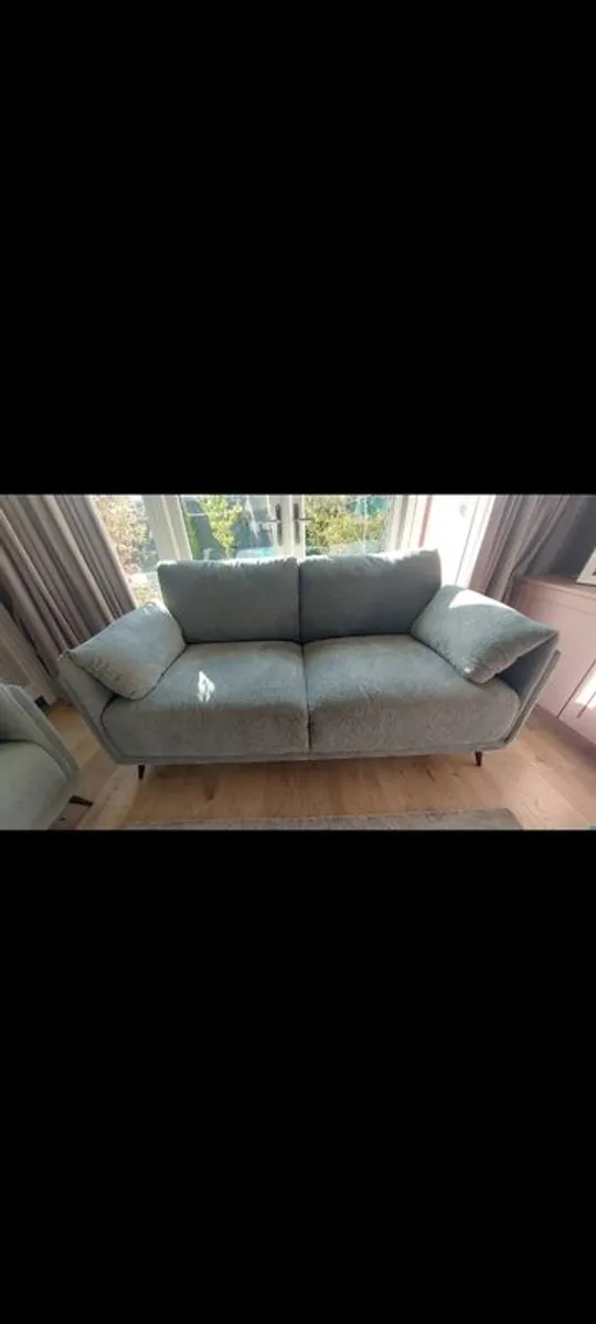 2 and 3 seater Green fabric sofa set - Image 2