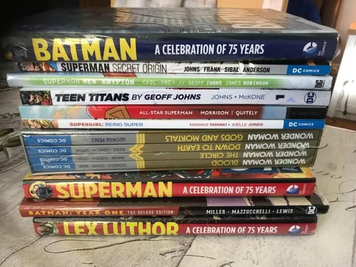 Marvel  DC Comics Graphic Novel Collection Lot - 10 Books (Sealed Hardbacks & Paperbacks) - Image 1