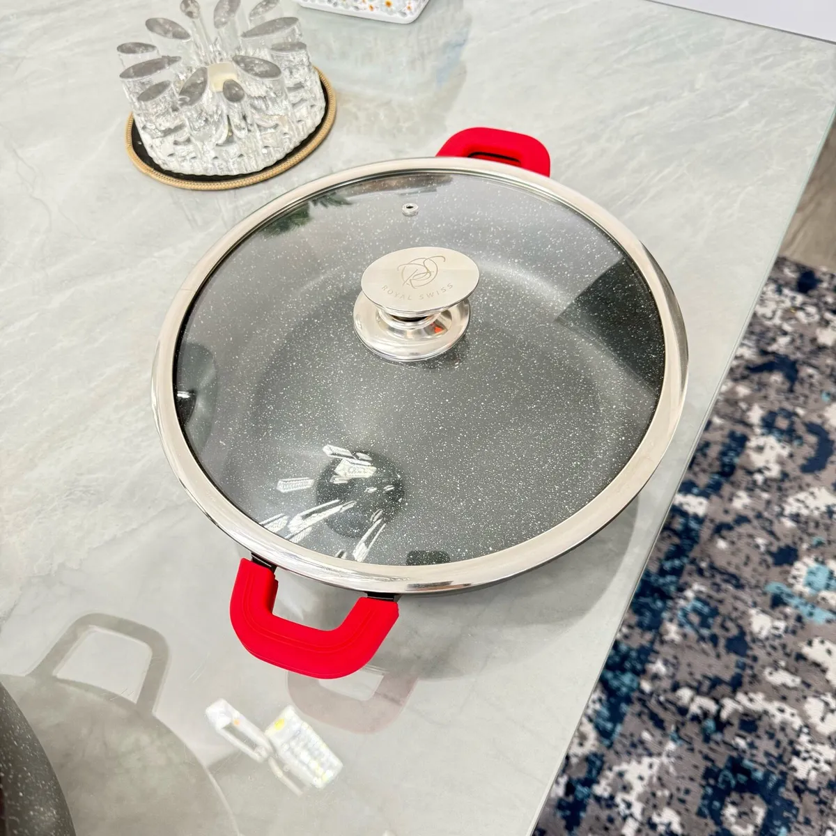 Nonstick Cookware Set with Marble Coating - Image 4