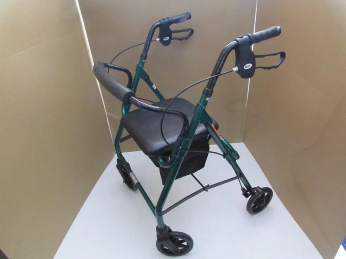 Green Mobility Rollator Walker + brakes - Image 1