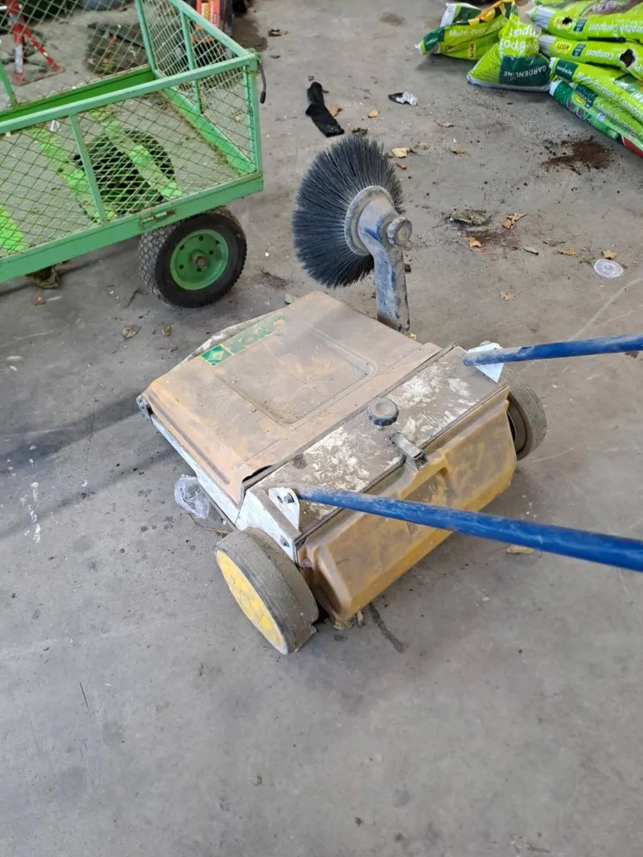 Yard sweeper and trolley - Image 1