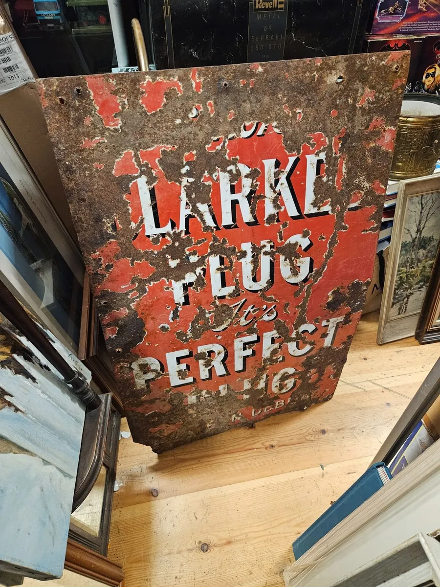 Vintage Clarkes Dublin Plug Tobacco Sign - Image 1