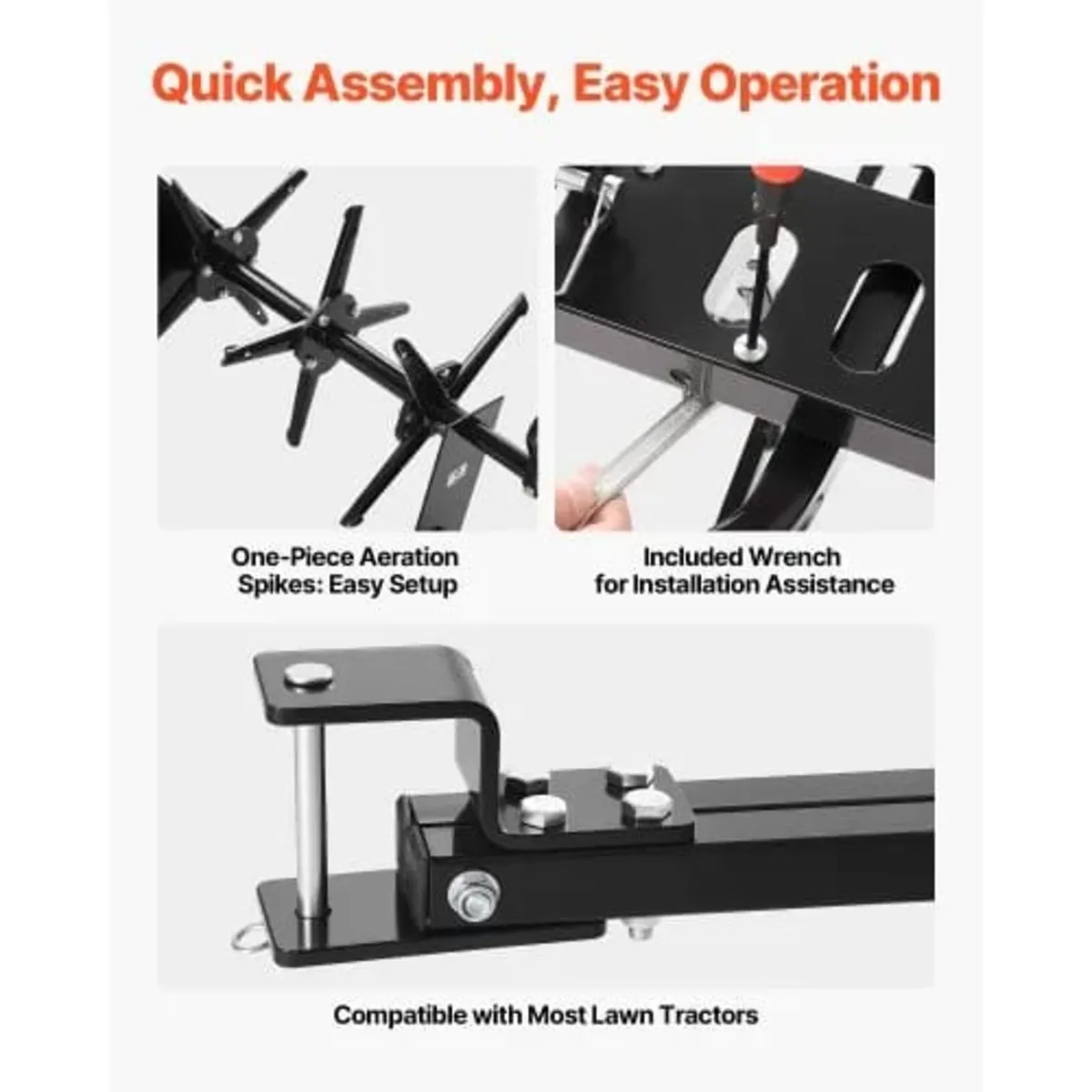 Tow Behind Plug Aerator, 40 in Lawn Core Aerator T - Image 2