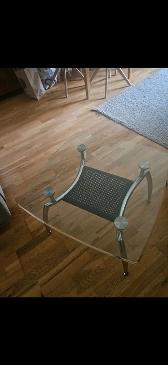 glass coffee table & TV stand - Image 1