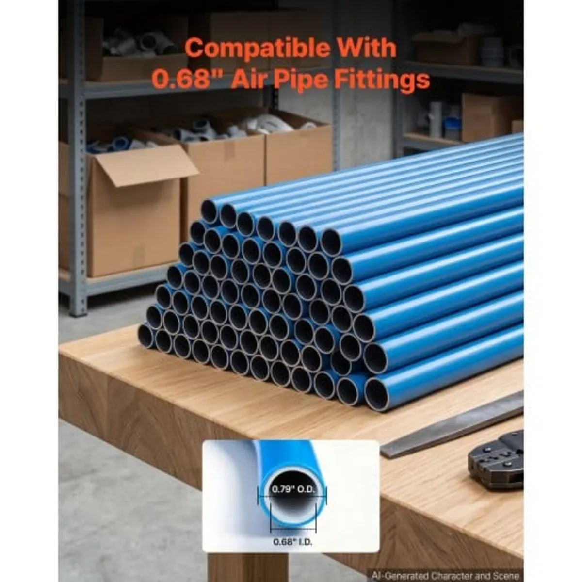Air Compressor Line Piping Kit, Total 71.3 m x 17. - Image 3