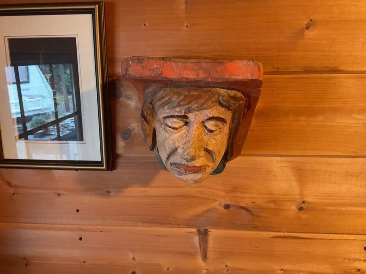 Carved sailors head vintage - Image 2