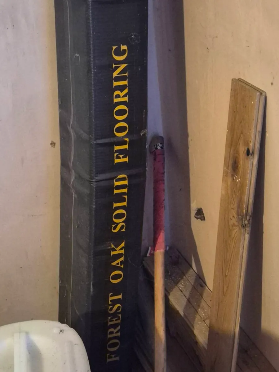 Unopened box of real solid oak wood flooring - Image 1